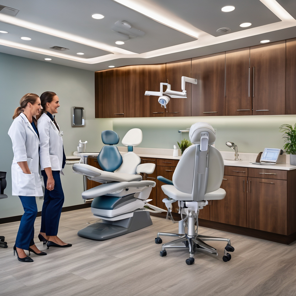 Dental office team meeting with healthcare professionals discussing patient care