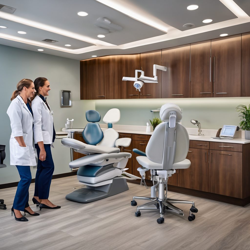 Dental office team meeting with healthcare professionals discussing patient care